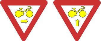 Panneaux cyclistes feu rouge